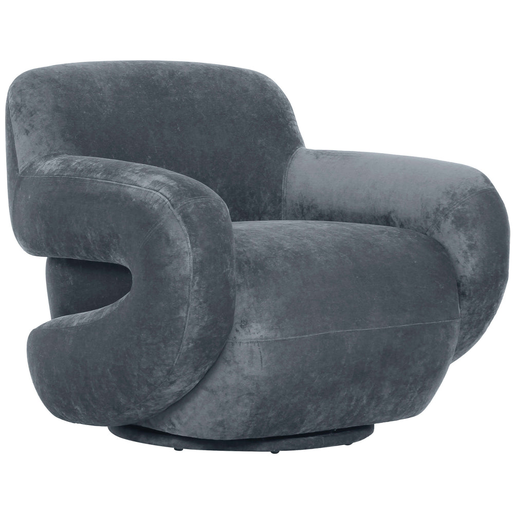 Boble Swivel Chair, Gray-Furniture - Chair-High Fashion Home