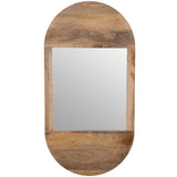Boho Oval Mirror, Brown