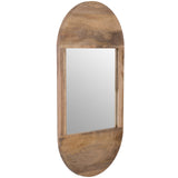 Boho Oval Mirror, Brown