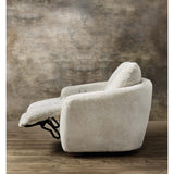 Bonnie Swivel Chair w/Power Footrest, Llama Natural-Furniture - Chairs-High Fashion Home