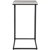 Booker Accent Table, White and Black-Furniture - Accent Tables-High Fashion Home