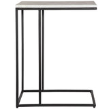 Booker Accent Table, White and Black-Furniture - Accent Tables-High Fashion Home