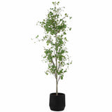 Boreal Potted Birch Tree, Aged Gray-Accessories-High Fashion Home