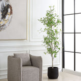 Boreal Potted Birch Tree, Aged Gray-Accessories-High Fashion Home