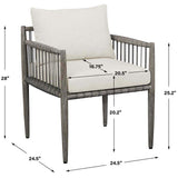 Borneo Outdoor Dining Chair, Oyster, Set of 2