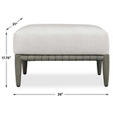 Borneo Outdoor Ottoman, Oyster