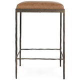 Bose Leather Counter Stool, Chestnut Brown-Furniture - Chairs-High Fashion Home