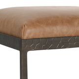 Bose Leather Counter Stool, Chestnut Brown-Furniture - Chairs-High Fashion Home