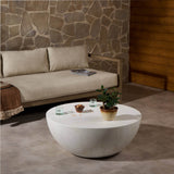 Boula Outdoor Coffee Table, Aged White by Four Hands-Furniture - Outdoor-High Fashion Home