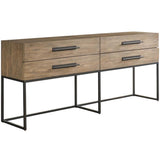 Boulder 4 Drawer Console, Warm Natural-Furniture - Accent Tables-High Fashion Home