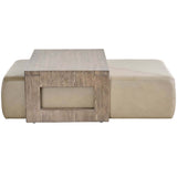 Boulder Cocktail Ottoman, Aline Beige-Furniture - Accent Tables-High Fashion Home