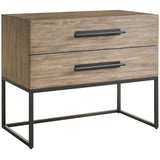 Boulder Metal Base Nightstand, Boulder-Furniture - Bedroom-High Fashion Home