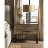 Boulder Metal Base Nightstand, Boulder-Furniture - Bedroom-High Fashion Home