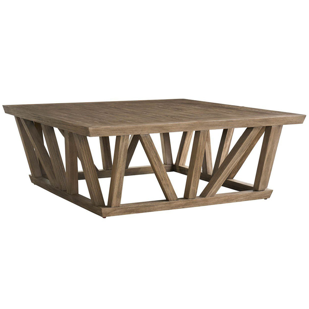 Boulder Square Cocktail Table, Medium Brown-Furniture - Accent Tables-High Fashion Home