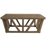 Boulder Square Cocktail Table, Medium Brown-Furniture - Accent Tables-High Fashion Home