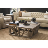 Boulder Square Cocktail Table, Medium Brown-Furniture - Accent Tables-High Fashion Home