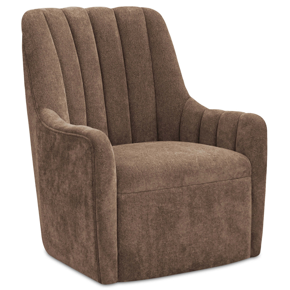 Bowie Swivel Chair, Cool Brown-Furniture - Chairs-High Fashion Home