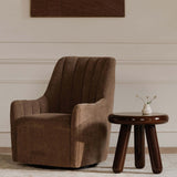 Bowie Swivel Chair, Cool Brown-Furniture - Chairs-High Fashion Home