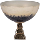 Bowl on Stand, Two Tone White-Accessories-High Fashion Home