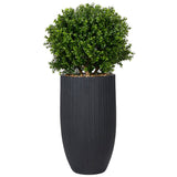 Boxwood Ball in Nell Planter, Black-Accessories-High Fashion Home