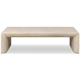 Brad Coffee Table, Faux Travertine by Four Hands-Furniture - Accent Tables-High Fashion Home