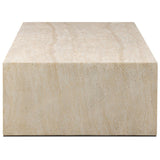 Brad Coffee Table, Faux Travertine by Four Hands-Furniture - Accent Tables-High Fashion Home