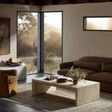 Brad Coffee Table, Faux Travertine by Four Hands-Furniture - Accent Tables-High Fashion Home
