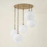 Bramble 5 Light Chandelier, Patina Brass