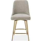Bramwell Swivel Counter Stool, Heathered Taupe-Furniture - Dining-High Fashion Home