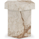 Brando End Table, Desert Taupe Marble by Four Hands-Furniture - Accent Tables-High Fashion Home