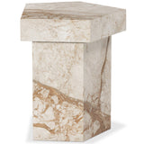 Brando End Table, Desert Taupe Marble by Four Hands-Furniture - Accent Tables-High Fashion Home