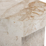 Brando End Table, Desert Taupe Marble by Four Hands-Furniture - Accent Tables-High Fashion Home