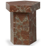Brando End Table, Smoke and Russet Marble by Four Hands