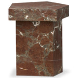 Brando End Table, Smoke and Russet Marble by Four Hands