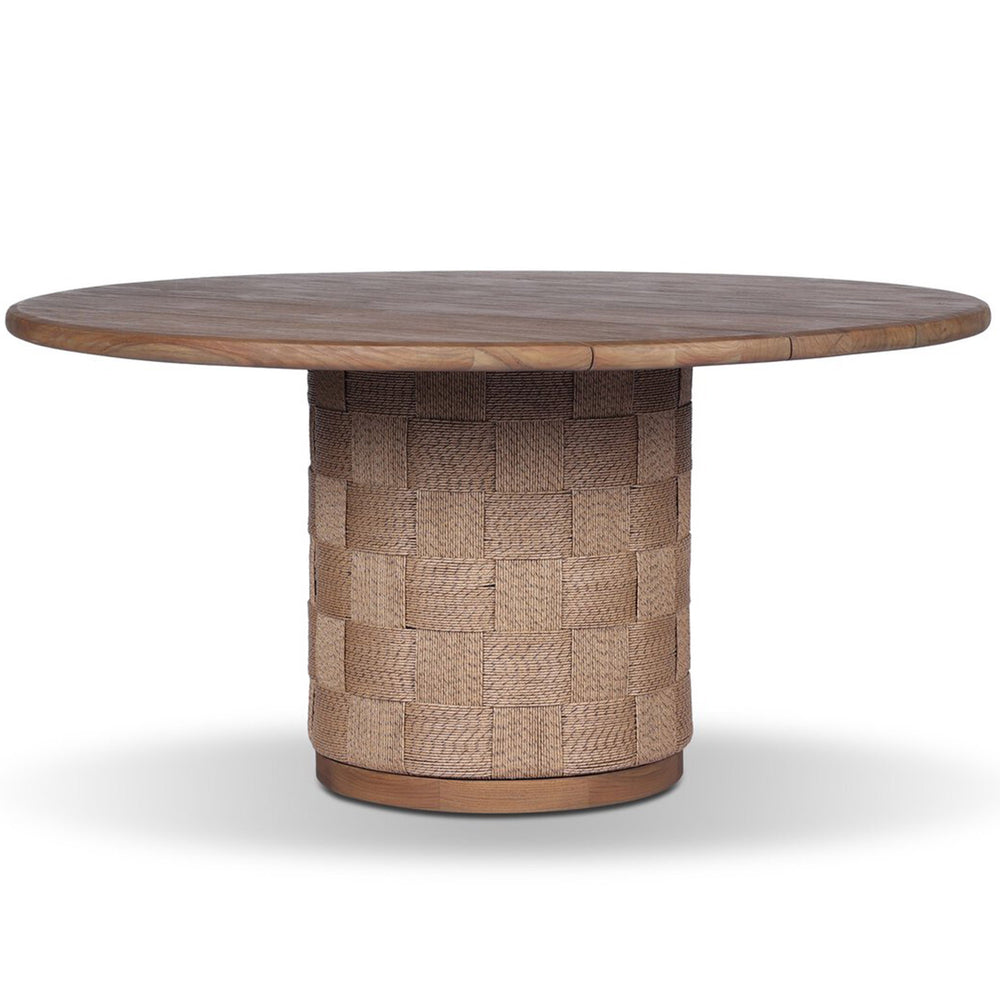 Brandt Outdoor 60" Round Dining Table, Toasted Brown by Four Hands