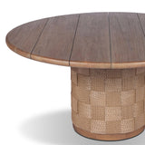 Brandt Outdoor 60" Round Dining Table, Toasted Brown by Four Hands