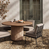 Brandt Outdoor 60" Round Dining Table, Toasted Brown by Four Hands