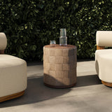 Brandt Outdoor End Table, Toasted Brown by Four Hands-Furniture - Accent Tables-High Fashion Home