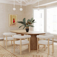 Brandy Oval Dining Table, Natural Ash-Furniture - Dining-High Fashion Home