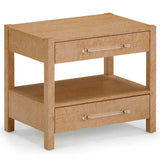 Brandyss 2-Drawer Nightstand, Birdseye Maple-Furniture - Bedroom-High Fashion Home