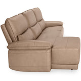 Branford Leather Power Recliner Sectional, Taupe