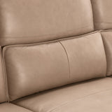 Branford Leather Power Recliner Sectional, Taupe