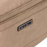 Branford Leather Power Recliner Sectional, Taupe