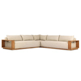 Branford Outdoor 3 Piece Sectional, Ellor Beige by Four Hands-Furniture - Sofas-High Fashion Home