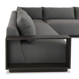 Branford Outdoor Metal 3 Piece Sectional, Arashi Graphite by Four Hands-Furniture - Sofas-High Fashion Home