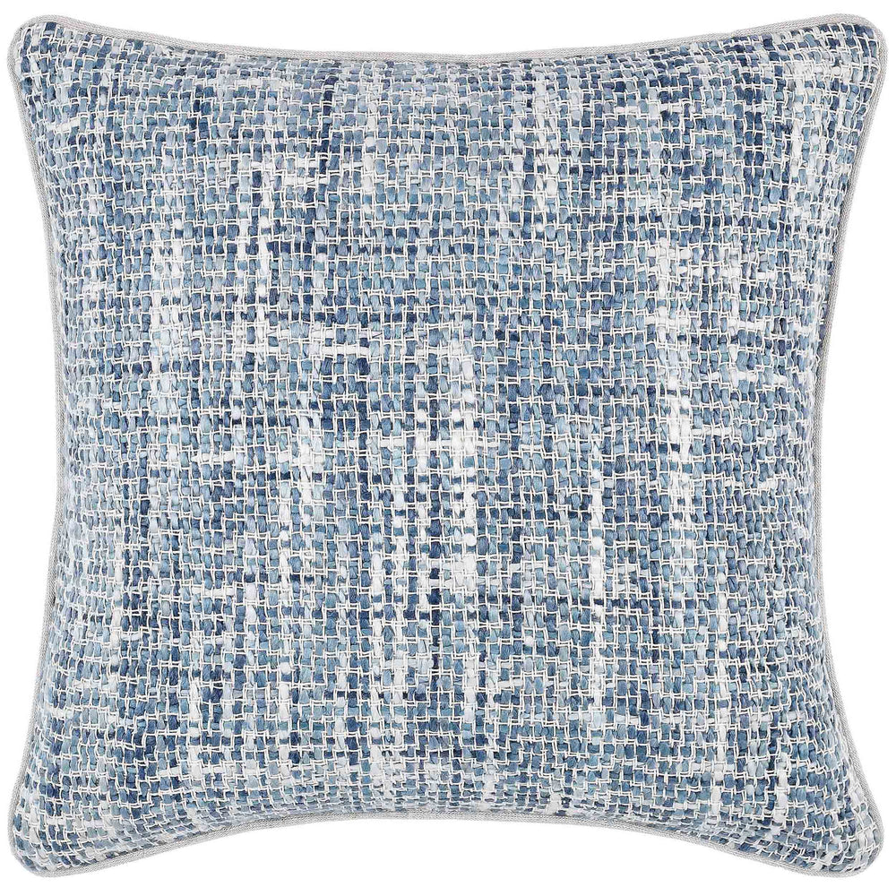 Brax Pillow, Blue/Ivory