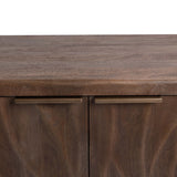 Braxton 4 Door Cabinet, Tundra Brown-Furniture - Storage-High Fashion Home