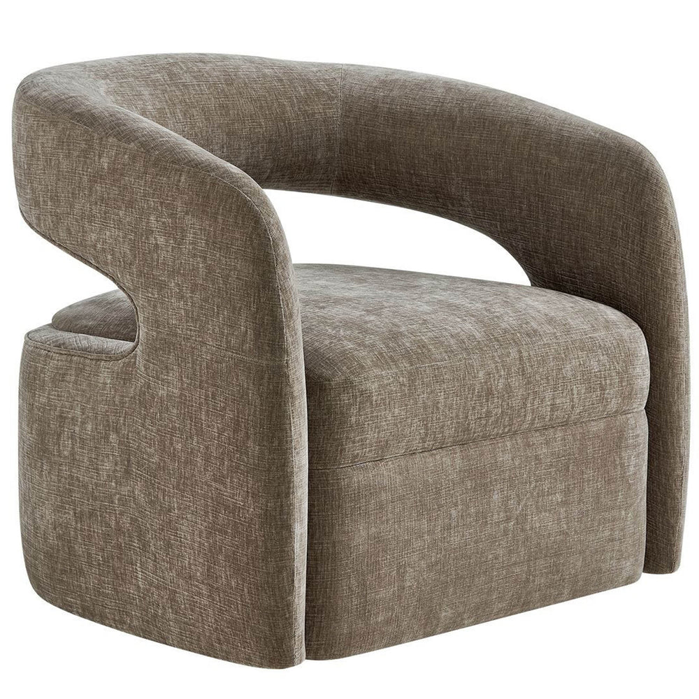 Breis Swivel Chair, Taupe-Furniture - Chairs-High Fashion Home