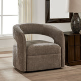 Breis Swivel Chair, Taupe-Furniture - Chairs-High Fashion Home