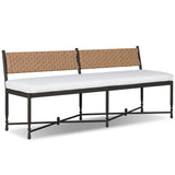 Breton Outdoor Bench, Alessi Linen by Amber Lewis x Four Hands-Furniture - Benches-High Fashion Home